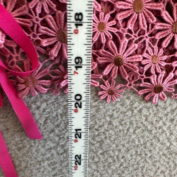 Tocca Pink Blazer Eyelet Floral Embroidered Coquette Feminine Demure - Picture 16 of 16